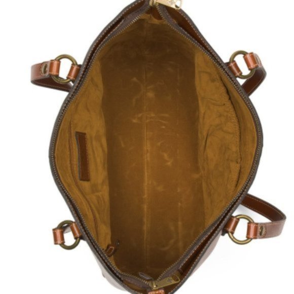 Patricia Nash Alessano Leather Handbag Tote Tan Brown Handbag Purse - Picture 4 of 14